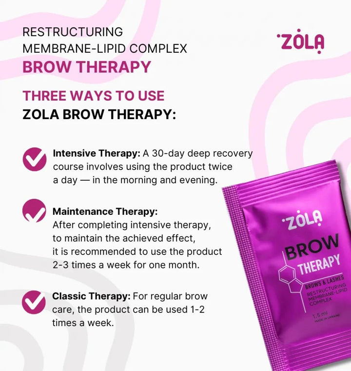 ZOLA - Restructuring Membrane - Lipid Complex Brow Therapy 1.5 ml x 10 pcs - Level Up Beauty Supply