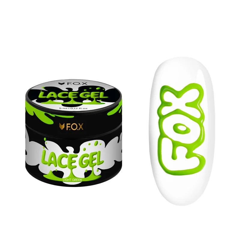 F.O.X Lace Gel Light Green, 5 ml - Level Up Beauty Supply