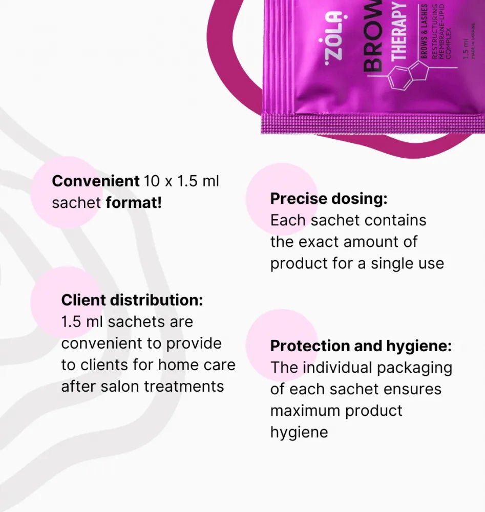 ZOLA - Restructuring Membrane - Lipid Complex Brow Therapy 1.5 ml x 10 pcs - Level Up Beauty Supply