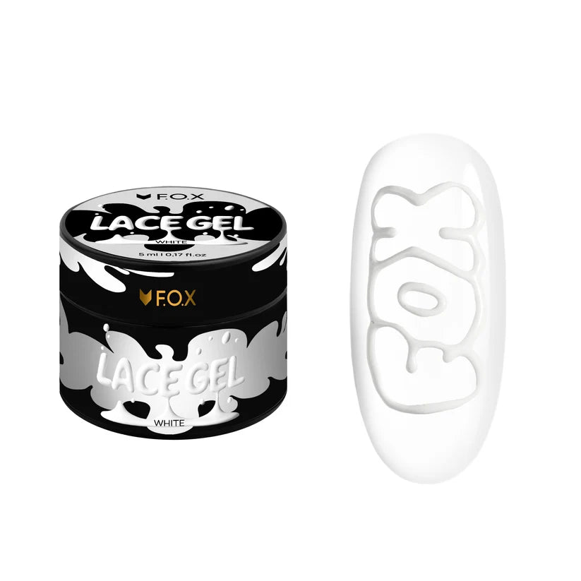 F.O.X Lace Gel White, 5 ml - Level Up Beauty Supply