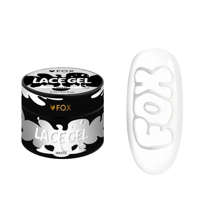 F.O.X Lace Gel White, 5 ml - Level Up Beauty Supply