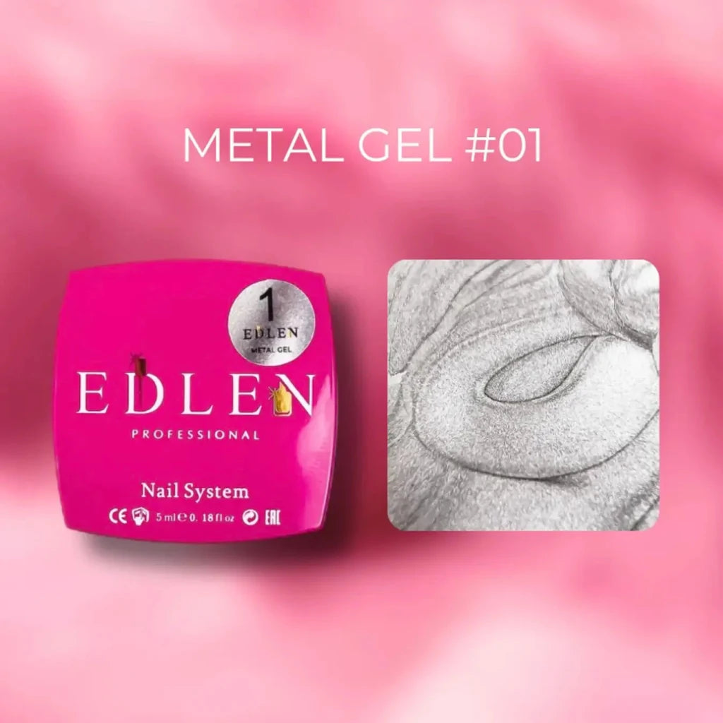 Edlen - Metal Gel Paint 01, 5 ml - Level Up Beauty Supply