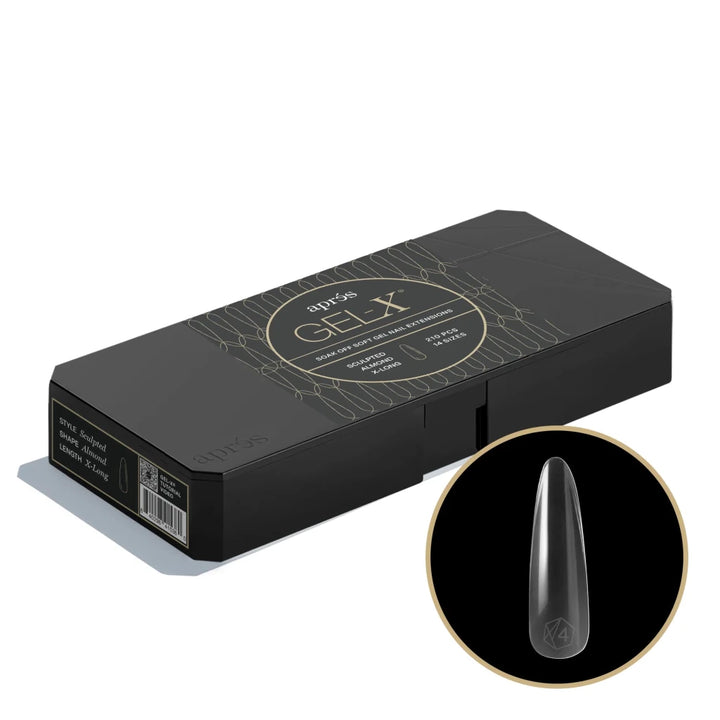 Aprés - Gel-X® Sculpted Almond Extra Long Box of Tips - Mini (14 sizes, 210pcs) - Level Up Beauty Supply