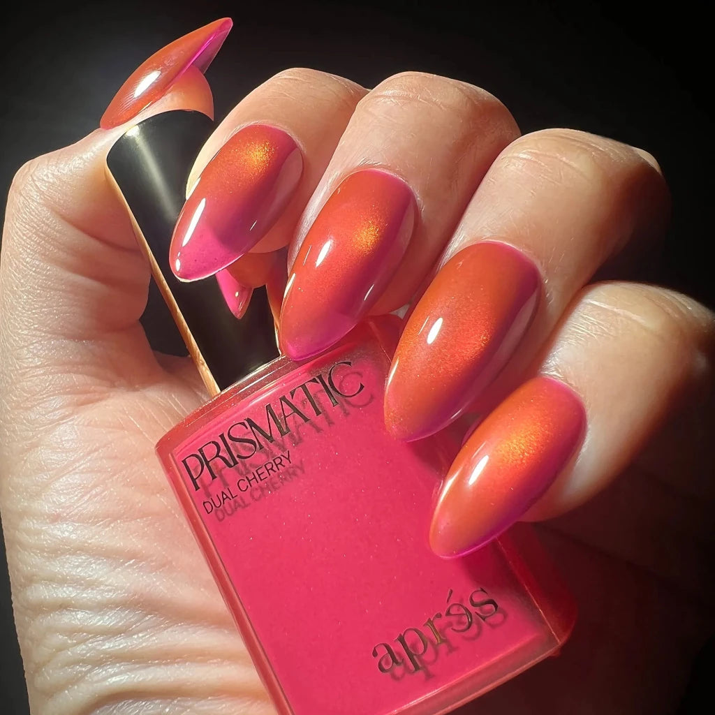 Aprés - Prismatic color gel polish "Dual Cherry", CE25(HEMA/TPO/TMPTA-Free), 10ml - Level Up Beauty Supply