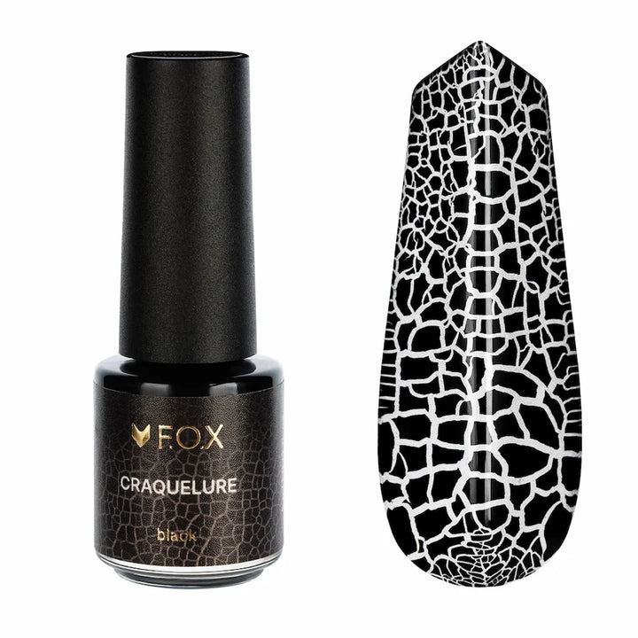 F.O.X Ink Craquelure Black, 5 ml - Level Up Beauty Supply