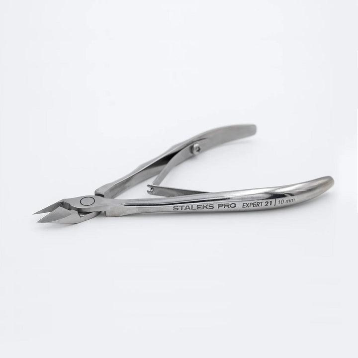 Cuticle nippers STALEKS EXPERT 21, 10 mm - Level Up Beauty Supply