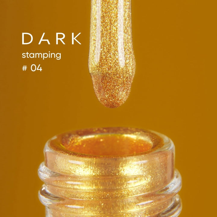 DARK Stamping polish 04 Gold, 10ml - Level Up Beauty Supply