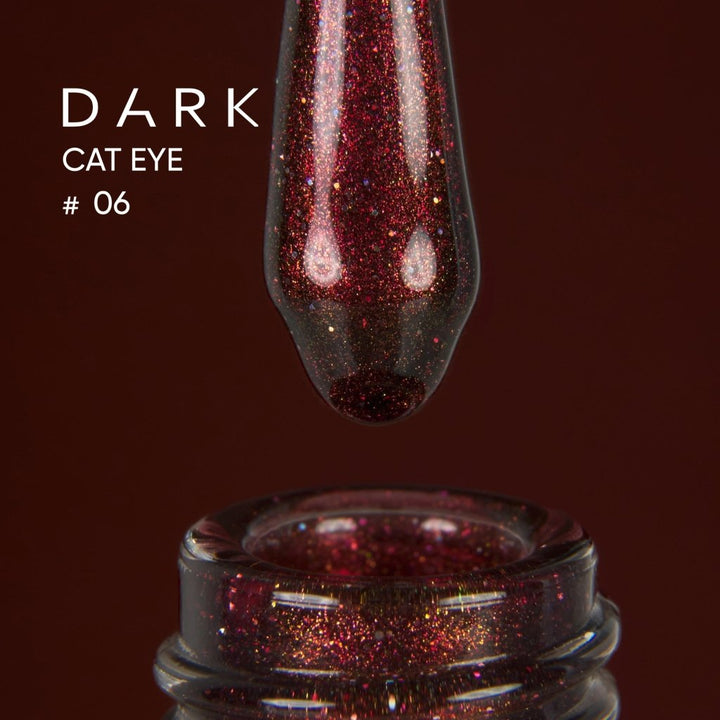 Dark gel polish Cat Eye 06, 10 ml (TPO Free) - Level Up Beauty Supply