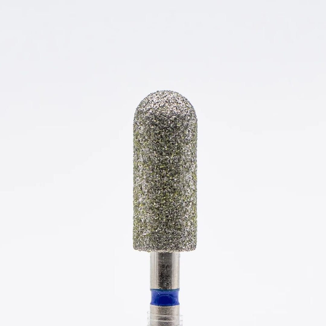 Diamond drill bit, Rounded Barrel - Medium (Blue) (D-105) - Level Up Beauty Supply