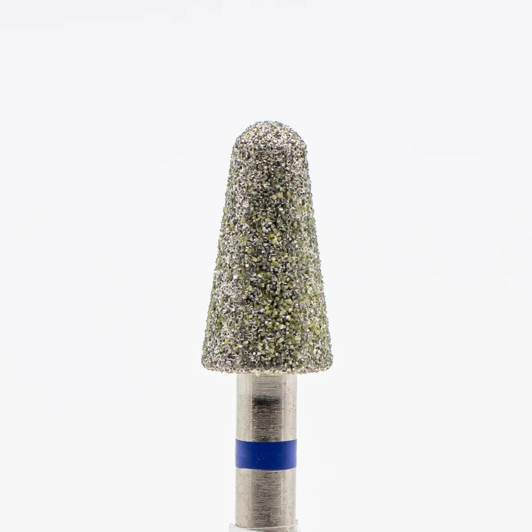 Diamond drill bit, Rounded Cone - Medium (Blue) (D-82) - Level Up Beauty Supply