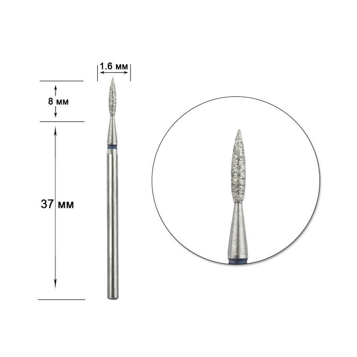 STALEKS Diamond nail bit, Flame 1.6 - Medium (FA11B016/8) - Level Up Beauty Supply