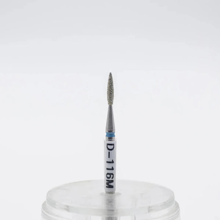 Diamond nail bit, Pointy Flame 1.6 - Medium (D - 116) - Level Up Beauty Supply