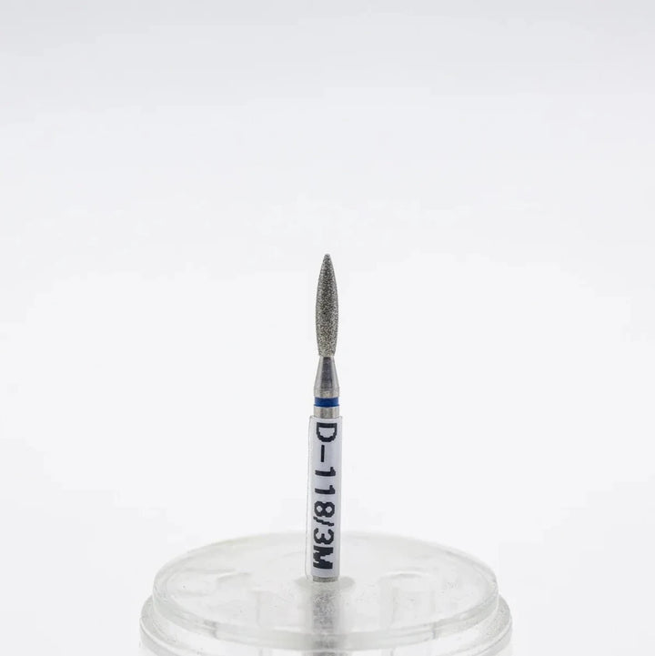 Diamond nail bit, Pointy Flame 2.0 - Medium (D - 118/3) - Level Up Beauty Supply