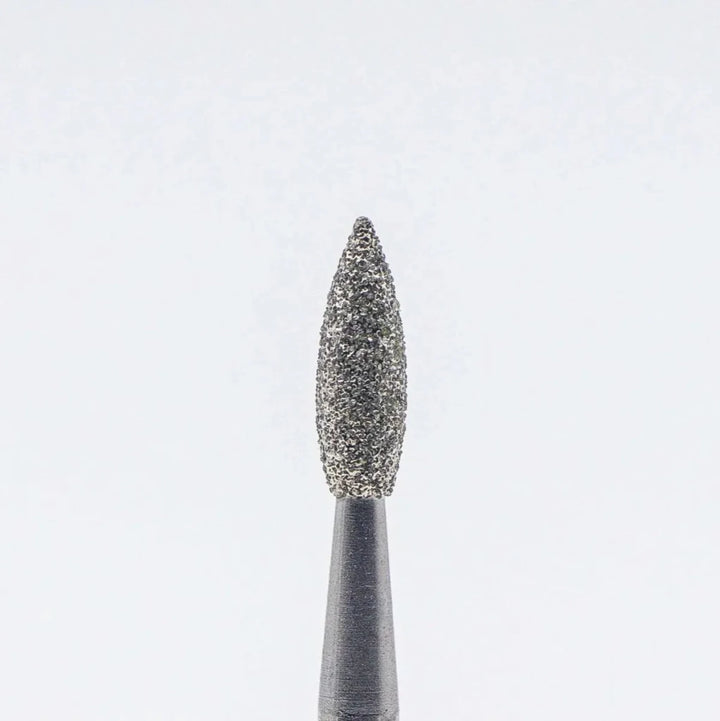 Diamond nail bit, Pointy Flame 2.5 - Medium (D - 120) - Level Up Beauty Supply