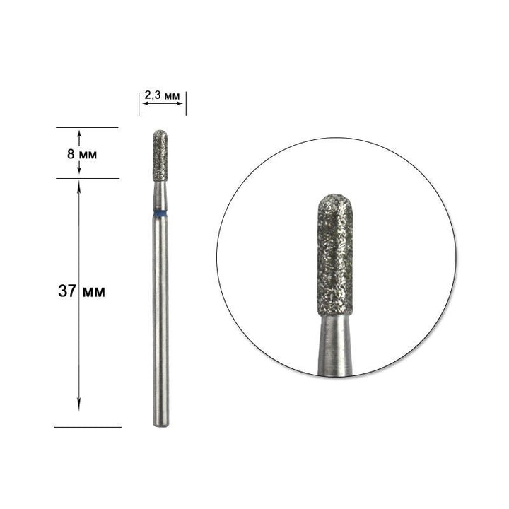 STALEKS Diamond nail bit, Rounded Cylinder 2.3 - Medium (FA30B023/8) - Level Up Beauty Supply
