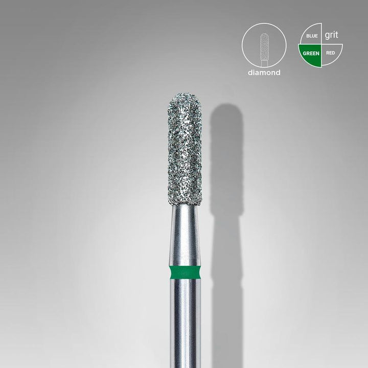 STALEKS Diamond nail bit, Rounded Cylinder 2.3 - Coarse (FA30G023/8) - Level Up Beauty Supply