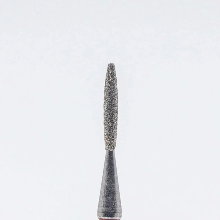 Diamond nail bit, Rounded Flame 1.4 - Fine (D - 121) - Level Up Beauty Supply