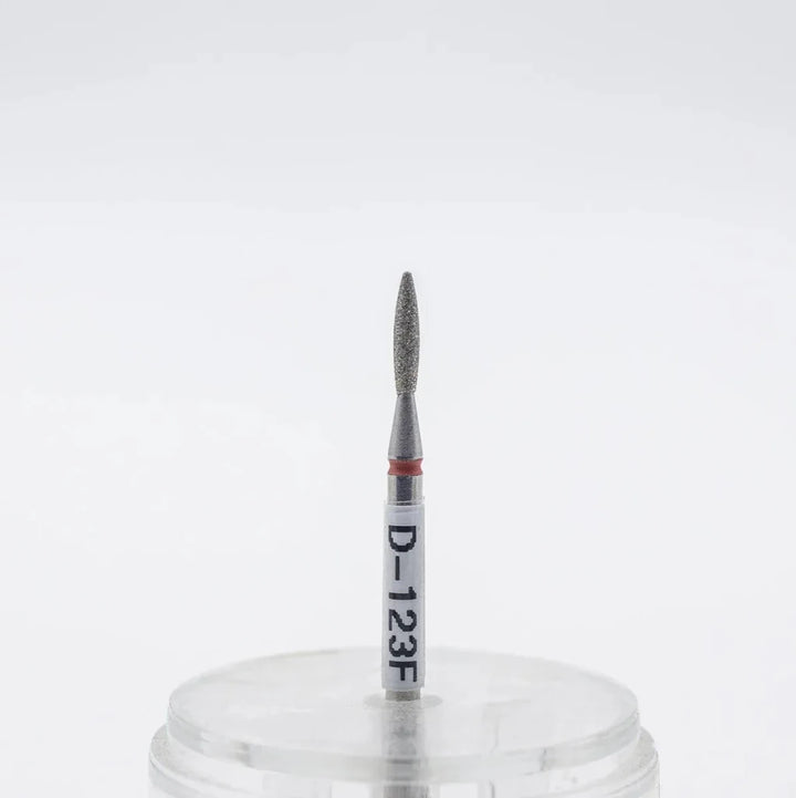 Diamond nail bit, Rounded Flame 1.8 - Fine (D - 123) - Level Up Beauty Supply