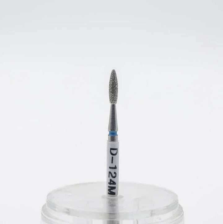 Diamond nail bit, Rounded Flame 2.1 - Medium (D - 124) - Level Up Beauty Supply