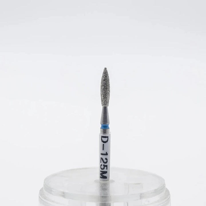 Diamond nail bit, Rounded Flame 2.3 - Medium (D - 125) - Level Up Beauty Supply