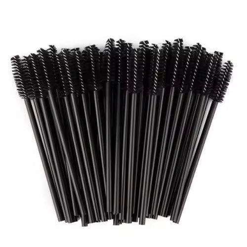Disposable Mascara Wands – Black Lash &amp; Brow Brushes (50 pcs)
