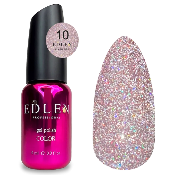 EDLEN Color Gel Polish Flash Fire 010, 9 ml - Level Up Beauty Supply