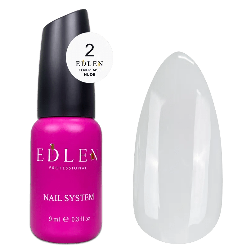 EDLEN Cover Base Nude 02, 9 ml - Level Up Beauty Supply