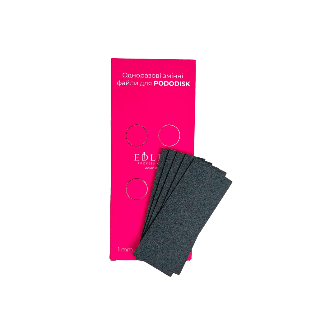 EDLEN Disposable files for Podo - disk M, 20 mm, 50pcs - Level Up Beauty Supply