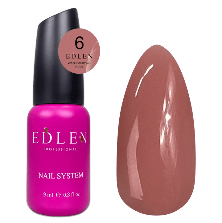 EDLEN Water Acrygel Nude 06, 9 ml - Level Up Beauty Supply