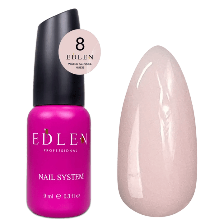 EDLEN Water Acrygel Nude 08, 9 ml - Level Up Beauty Supply