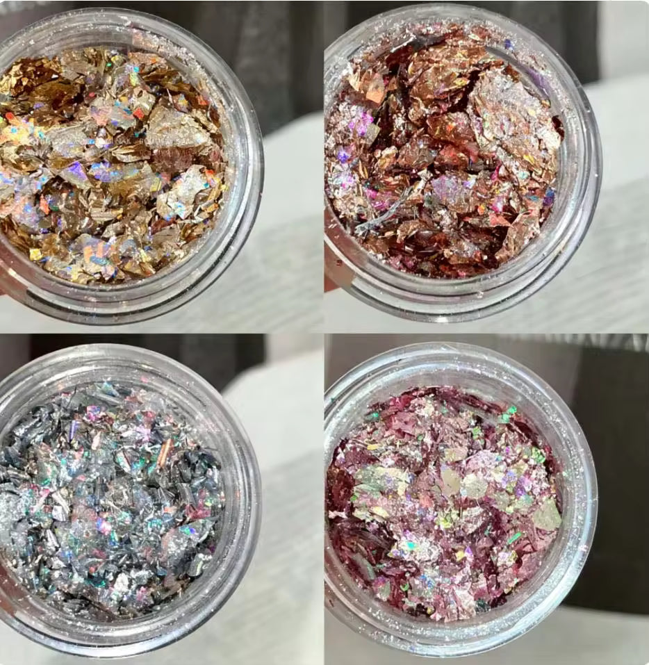 Flakes for Nail Art, 4 colours