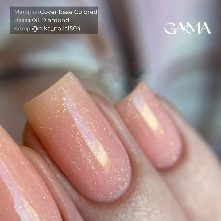GA&amp;MA Cover base Diamond 008 15 ml - Level Up Beauty Supply