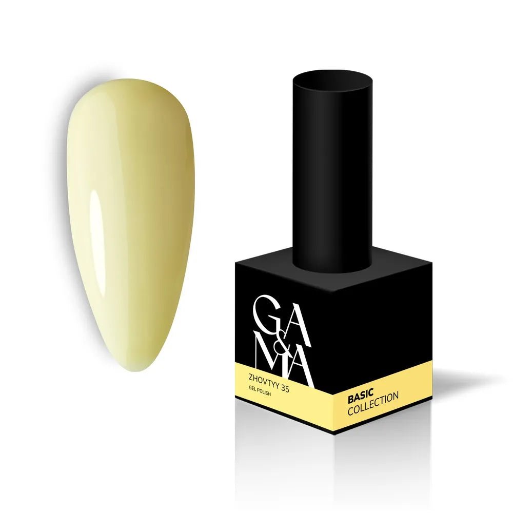 GA&amp;MA Gel polish Basic collection 035 zhovtyy 10 ml (TPO free) - Level Up Beauty Supply