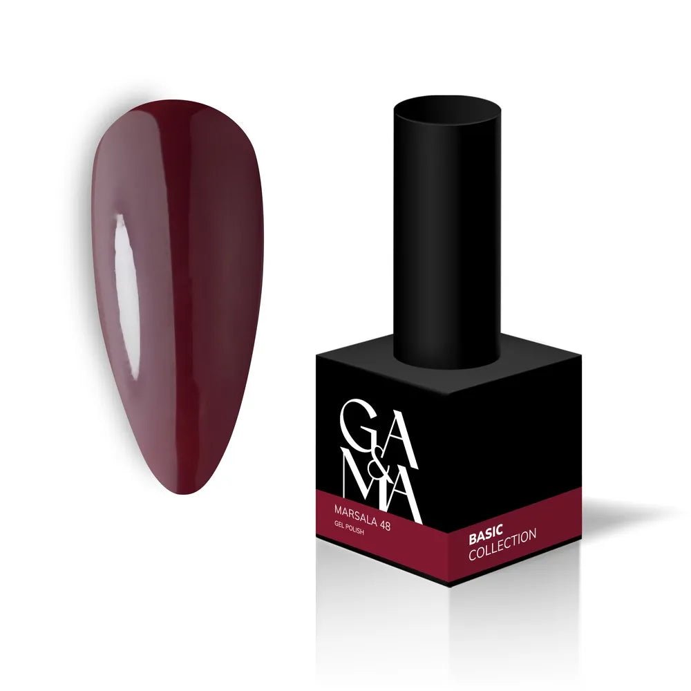 GA&amp;MA Gel polish Basic collection 048 marsala 10 ml (TPO free) - Level Up Beauty Supply