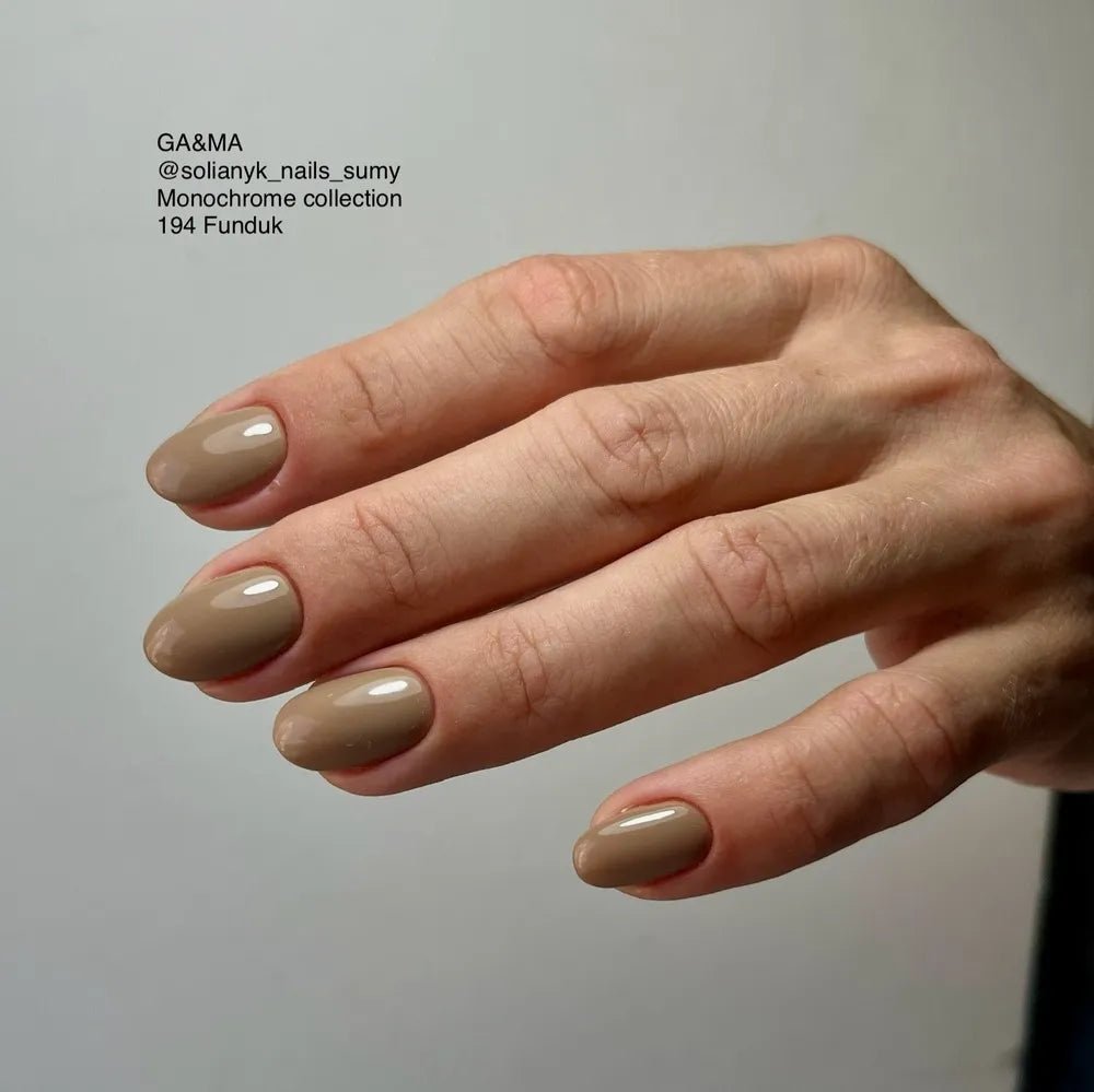 GA&amp;MA Gel polish Monochrome collection 194 Funduk 10 ml (TPO free) - Level Up Beauty Supply