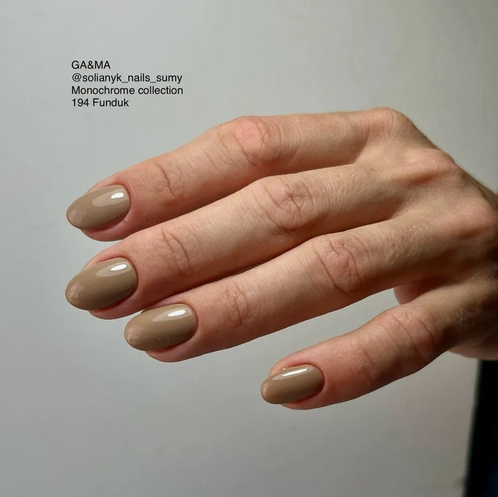 GA&amp;MA Gel polish Monochrome collection 194 Funduk 10 ml (TPO free) - Level Up Beauty Supply
