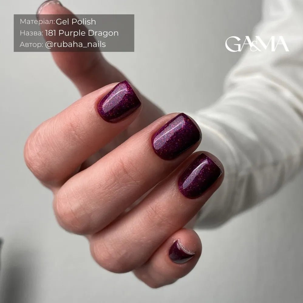 GA&amp;MA Gel polish Night collection 181 Purple dragon 10 ml (TPO free) - Level Up Beauty Supply