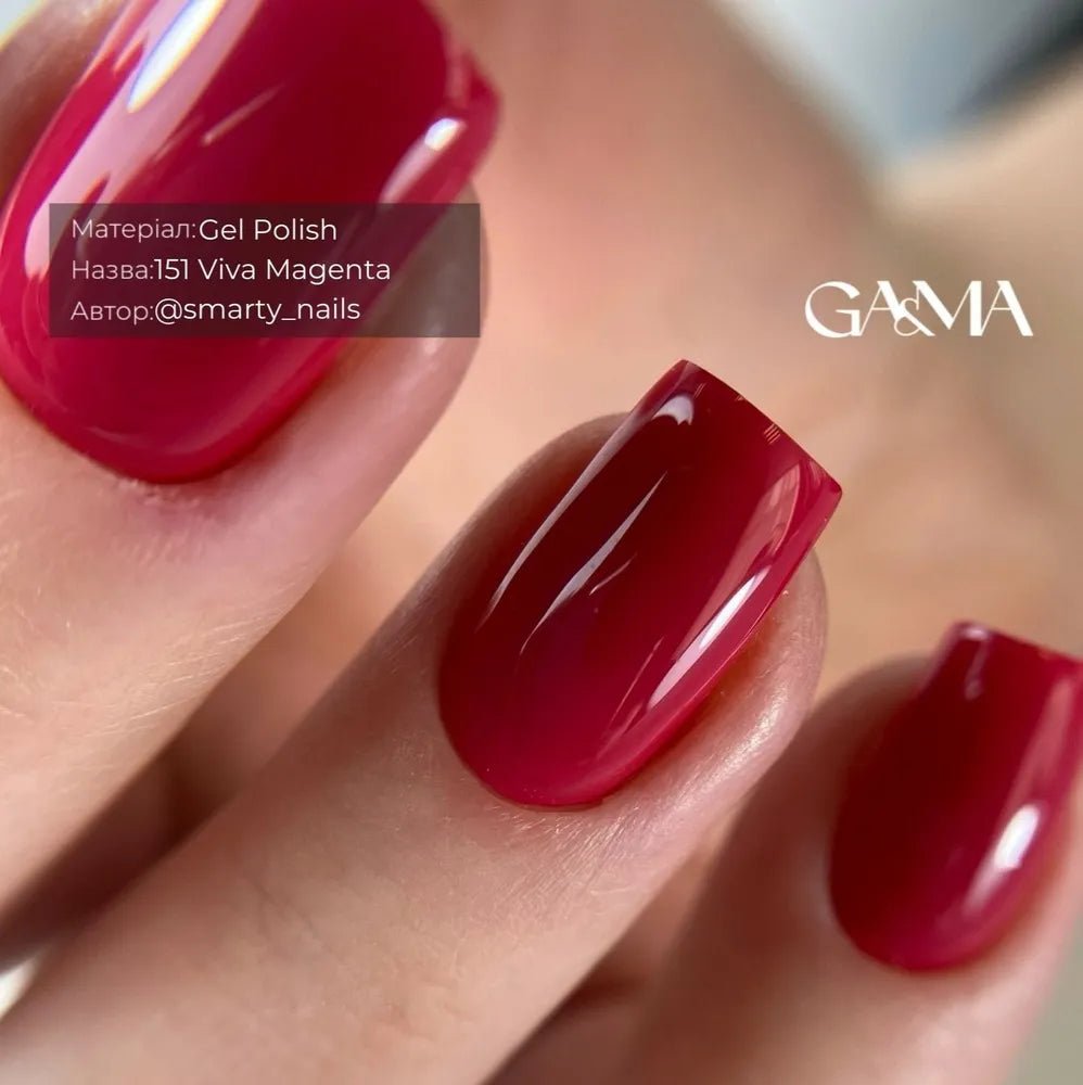 GA&amp;MA Gel polish Pantone collection 151 Viva Magenta 10 ml (TPO free) - Level Up Beauty Supply