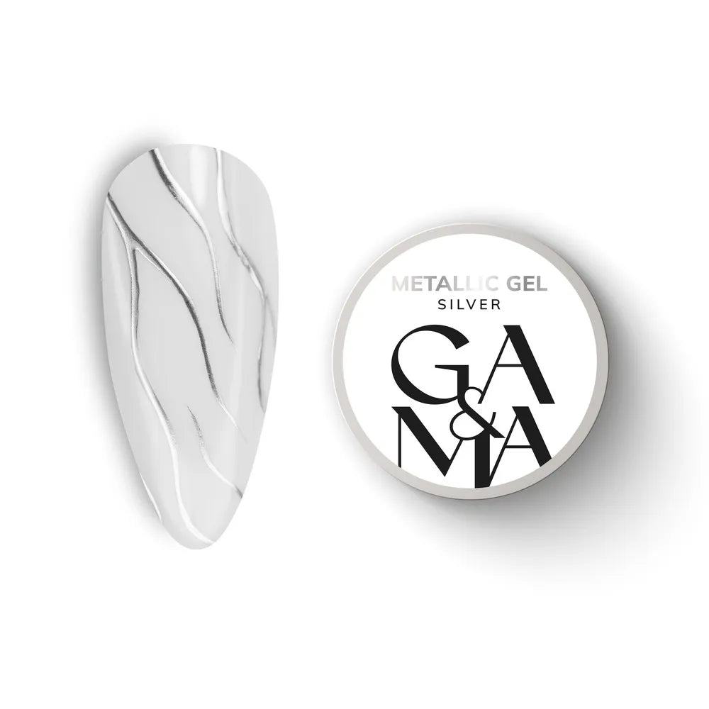 GA&amp;MA Metallic Silver Gel Paint 5g - Level Up Beauty Supply