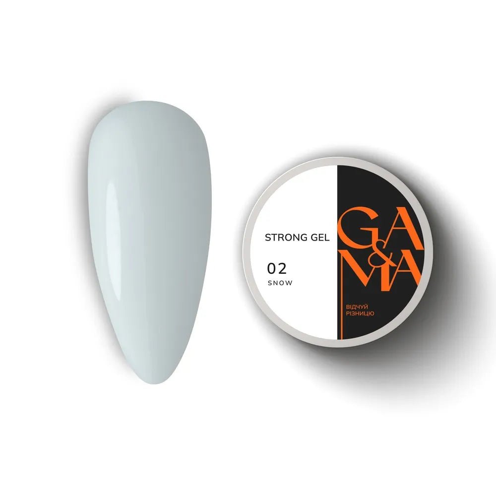 GA&amp;MA Strong Gel 002 Snow 30 ml - Level Up Beauty Supply
