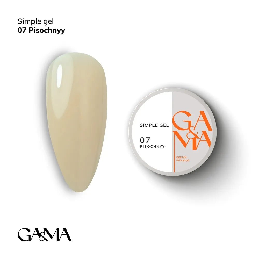 GA&amp;MA Simple gel 007 Pisochnyy 15 ml - Level Up Beauty Supply