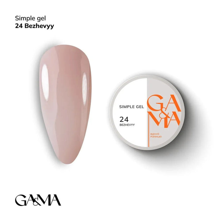 GA&amp;MA Simple gel 024 Bezhevyy - Level Up Beauty Supply