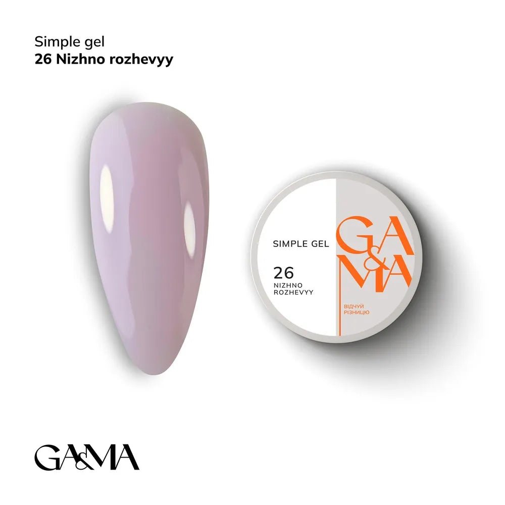GA&amp;MA Simple gel 026 Nizhno rozhevyy - Level Up Beauty Supply