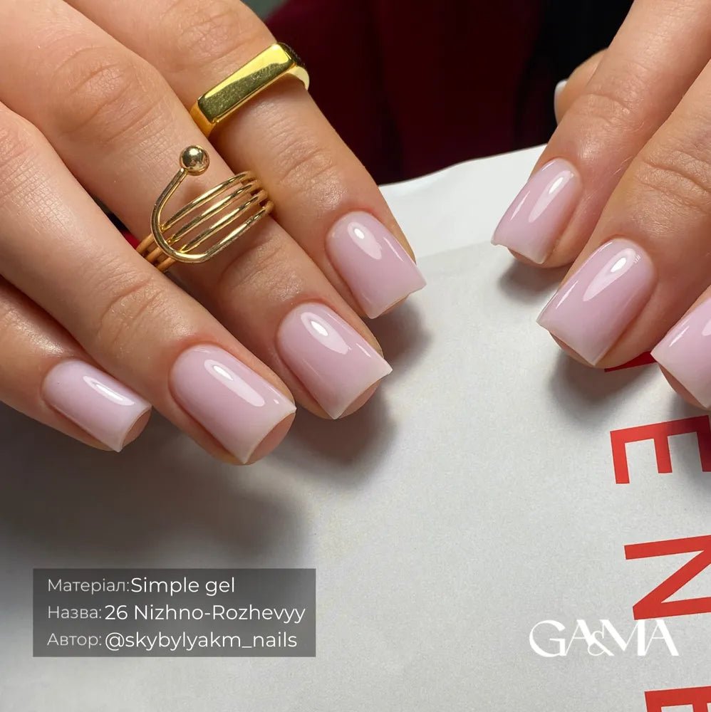 GA&amp;MA Simple gel 026 Nizhno rozhevyy - Level Up Beauty Supply