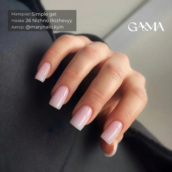 GA&amp;MA Simple gel 026 Nizhno rozhevyy - Level Up Beauty Supply