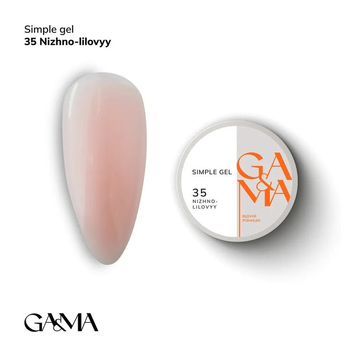 GA&amp;MA Simple gel 035 Nizhno - lilovyy - Level Up Beauty Supply