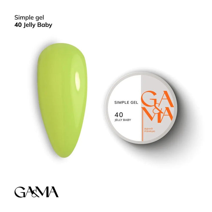 GA&amp;MA Simple gel 040 Jelly Baby - Level Up Beauty Supply
