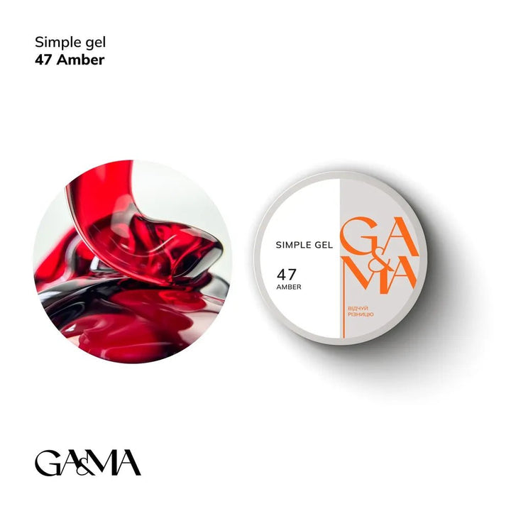 GA&amp;MA Simple gel 047 Amber - Level Up Beauty Supply