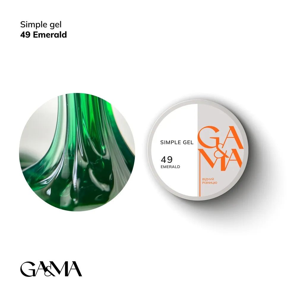 GA&amp;MA Simple gel 049 Emerald - Level Up Beauty Supply
