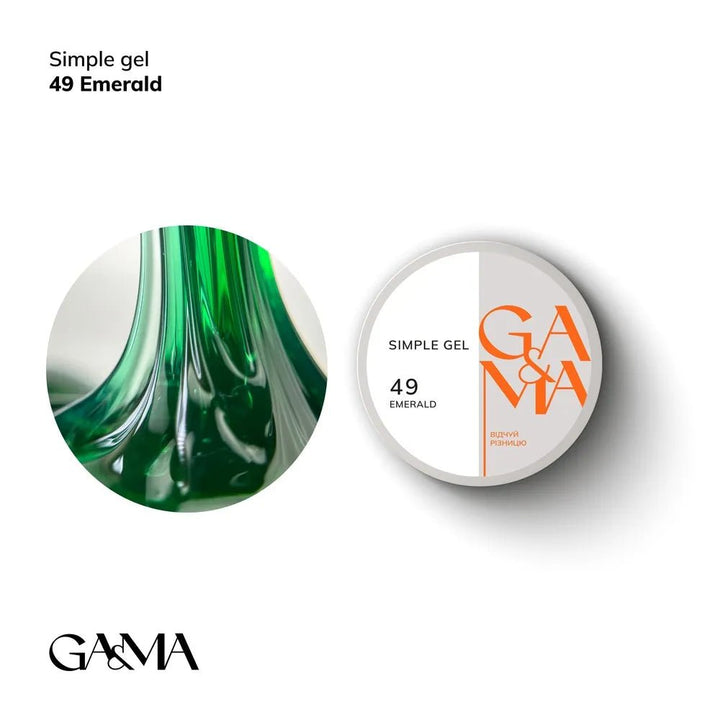 GA&amp;MA Simple gel 049 Emerald - Level Up Beauty Supply